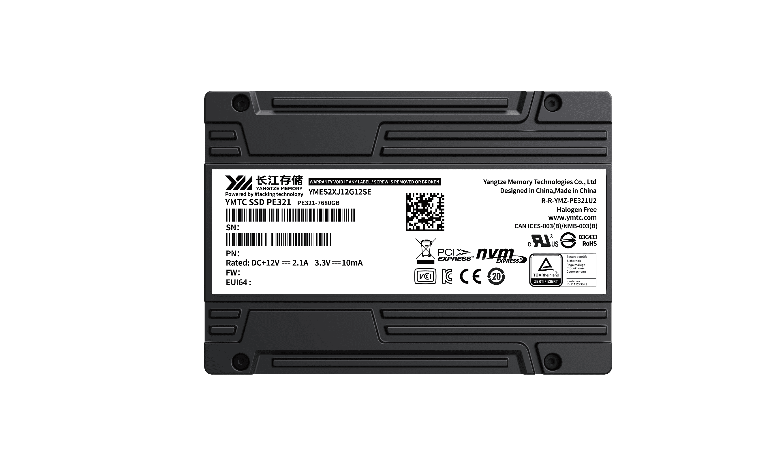 YMTC PE321 1.6TB-7.6TB