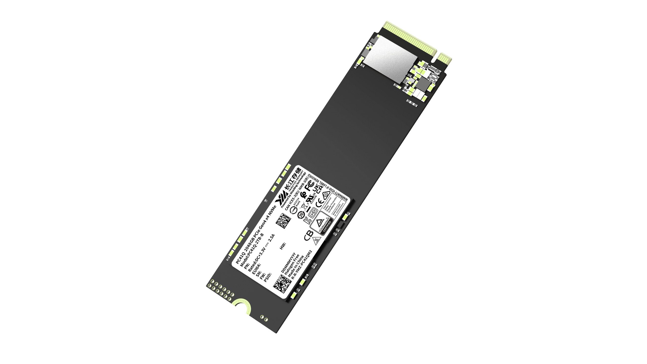 YMTC PC41Q(PCIe M.2 2280)512GB-2TB